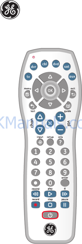 Ge 24922 Universal Remote User Manual